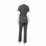 Ensemble Tunique Cache-Cœur et Pantalon – Gris Anthracite