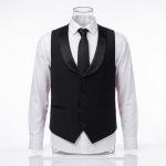 Gilet de Service Col Châle pour Homme – Noir