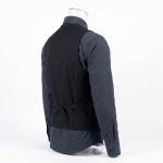 Gilet de Service Moderne Double Boutonnage – Noir Mat