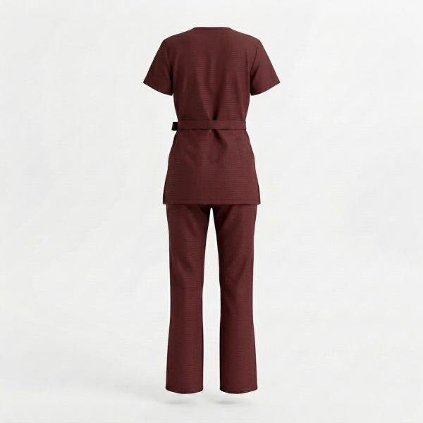 Ensemble Tunique Cache-Cœur et Pantalon – Bordeaux