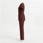 Ensemble Tunique Cache-Cœur et Pantalon – Bordeaux