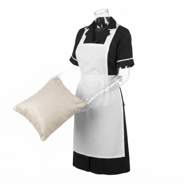 Robe de Chambre d’Hôtel Classique avec Tablier Blanc