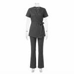 Ensemble Tunique Cache-Cœur et Pantalon – Gris Anthracite