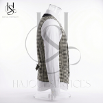 Ensemble Gilet à Carreaux & Col Châle