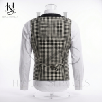 Ensemble Gilet à Carreaux & Col Châle